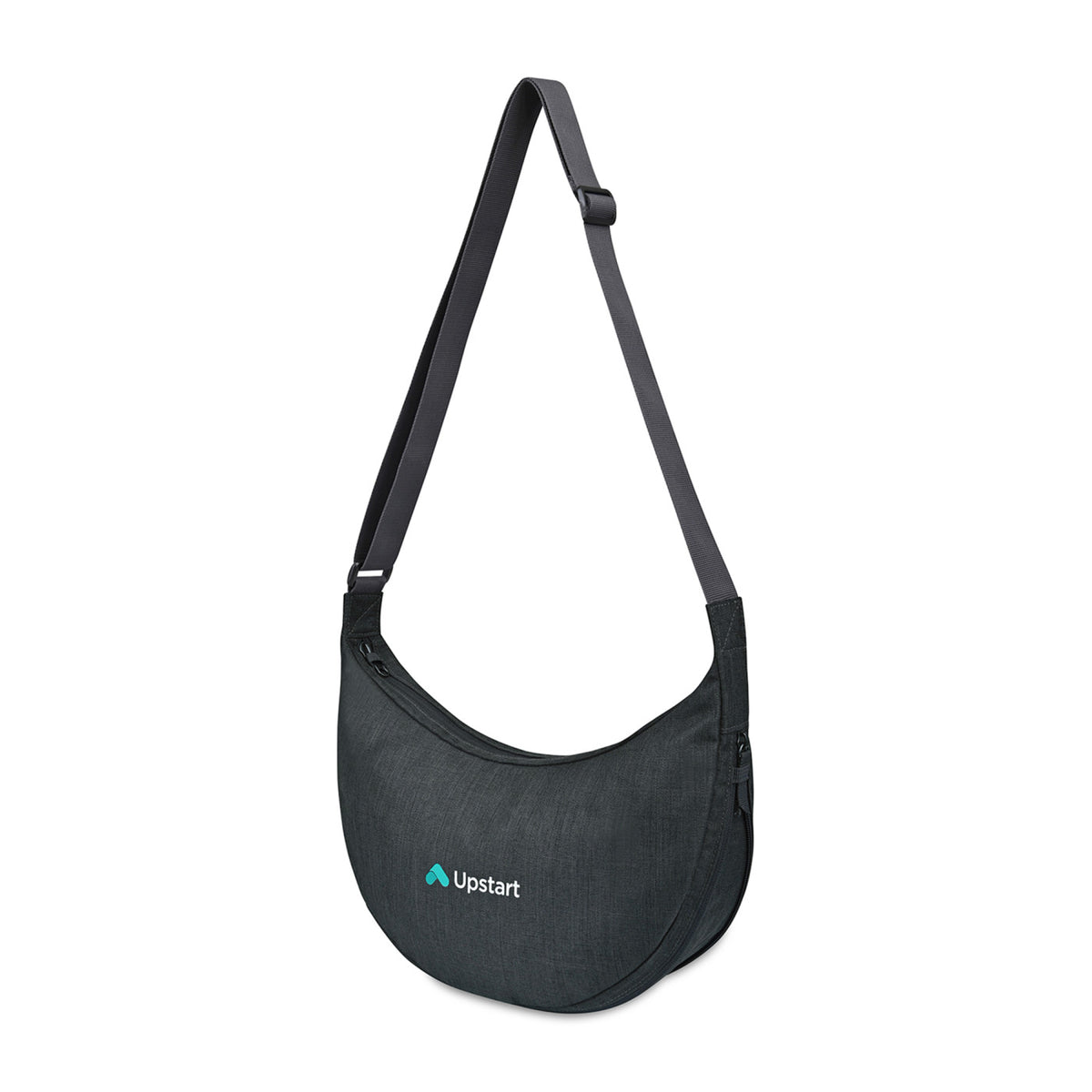 Alba Expandable Sling Bag in Recycled PET Transfer - Black Sand - View 4