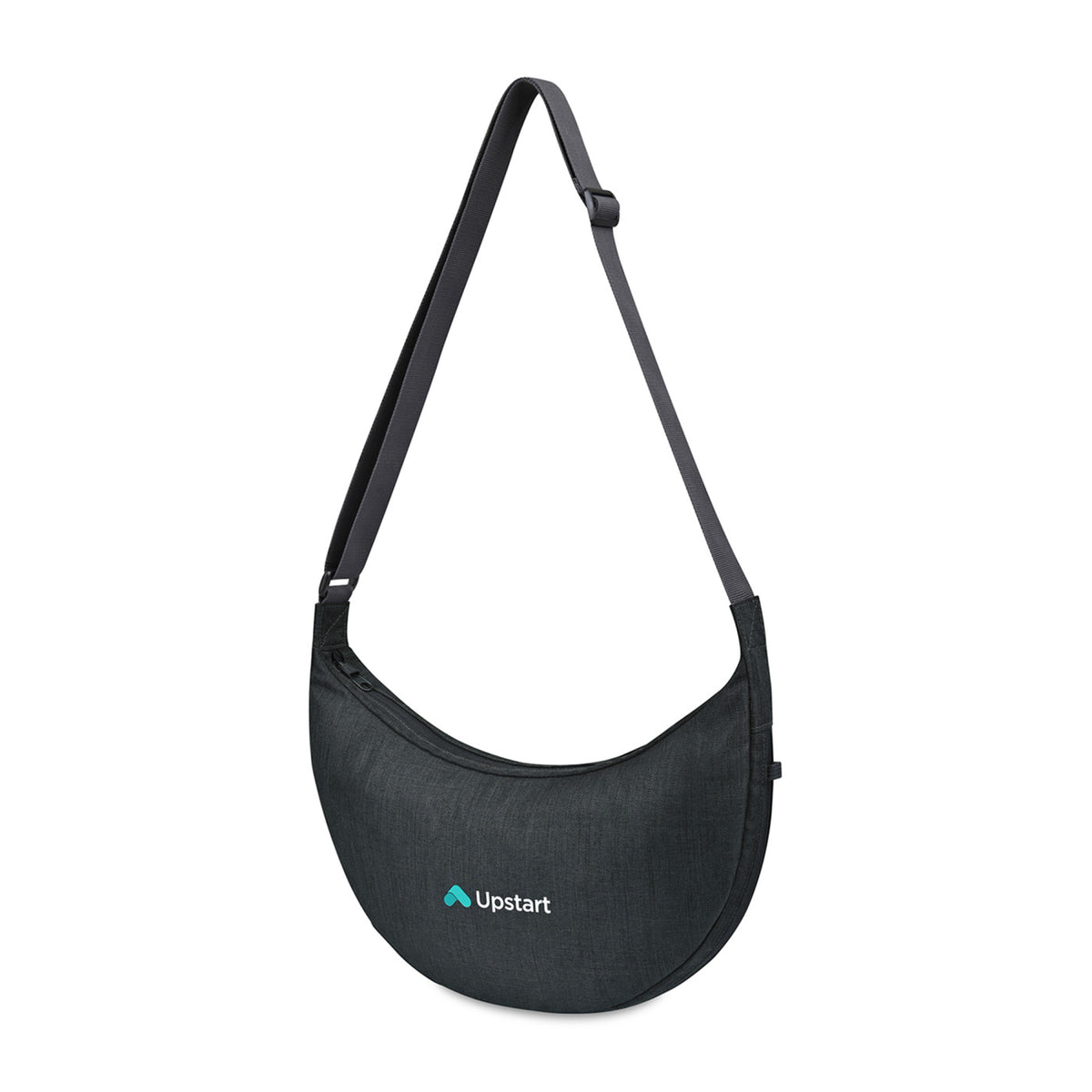 Alba Expandable Sling Bag in Recycled PET Transfer - Black Sand - View 5