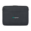 Alba Laptop Sleeve in Recycled PET, 16 Inch Embroidery - Black Sand - View 1
