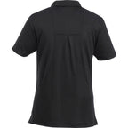 Albula Polo with Contrast Collar for Women Embroidery - Black/Steel Grey - Back Flat