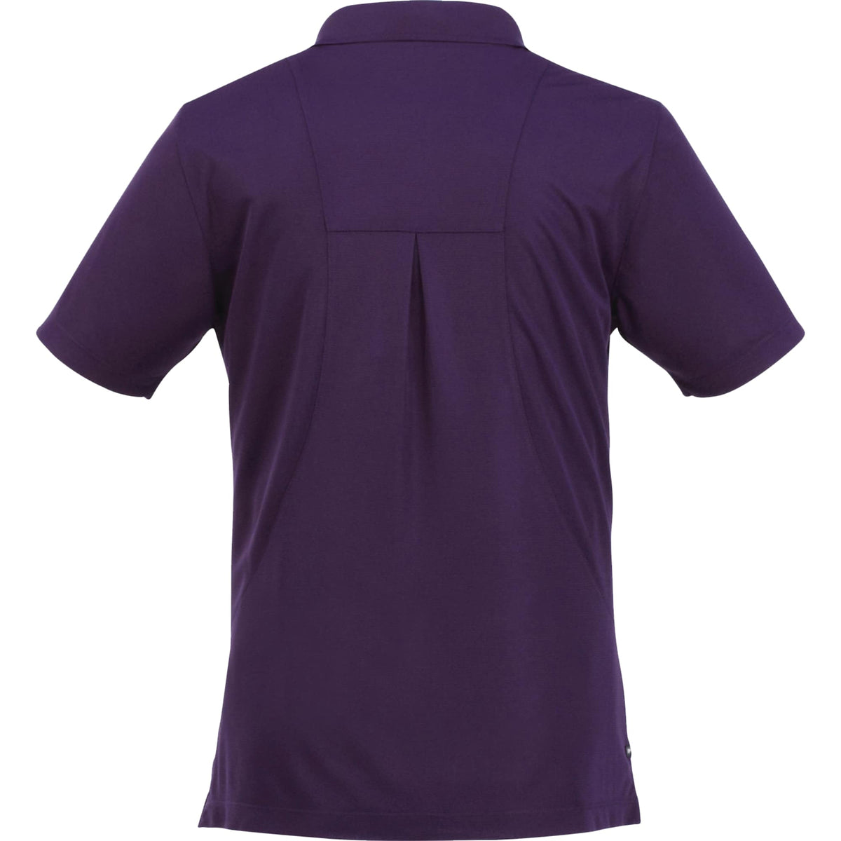 Albula Polo with Contrast Collar for Women Embroidery - Dark Plum/White - Back Flat