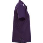 Albula Polo with Contrast Collar for Women Embroidery - Dark Plum/White - Right Side