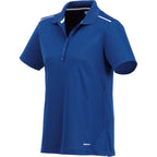 Albula Polo with Contrast Collar for Women Embroidery - Metro Blue/White - Flat 2