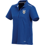 Albula Polo with Contrast Collar for Women Embroidery - Metro Blue/White - Flat