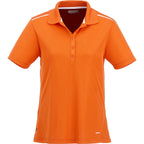 Albula Polo with Contrast Collar for Women Embroidery - Saffron/White - Front