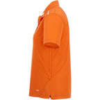 Albula Polo with Contrast Collar for Women Embroidery - Saffron/White - Left Side