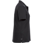 Albula Polo with Contrast Collar for Women Transfer - Black/Steel Grey - Right Side