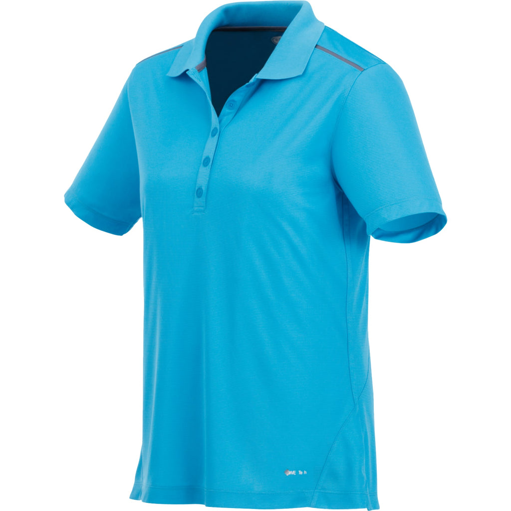 Albula Polo with Contrast Collar for Women Transfer - Chill/Steel Grey - Flat