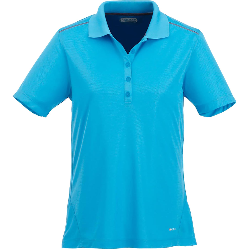 Albula Polo with Contrast Collar for Women Transfer - Chill/Steel Grey - Front