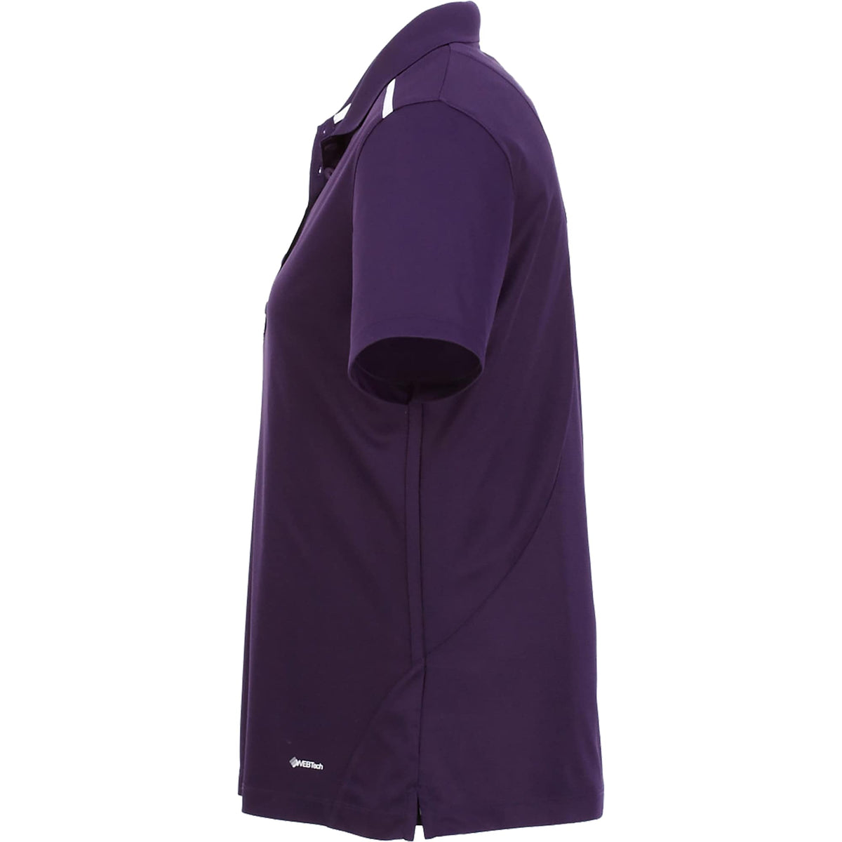 Albula Polo with Contrast Collar for Women Transfer - Dark Plum/White - Left Side