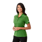 Albula Polo with Contrast Collar for Women Transfer - Juniper/White - On Model