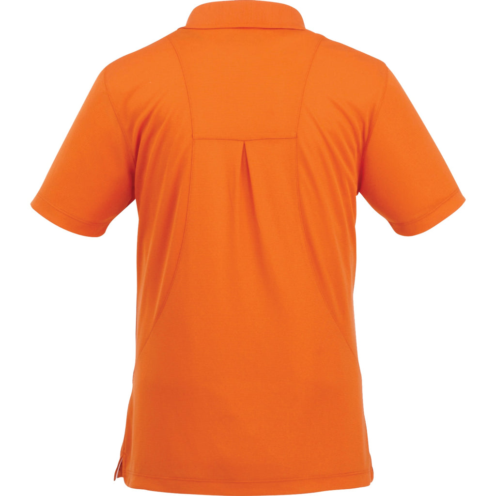 Albula Polo with Contrast Collar for Women Transfer - Saffron/White - Back Flat