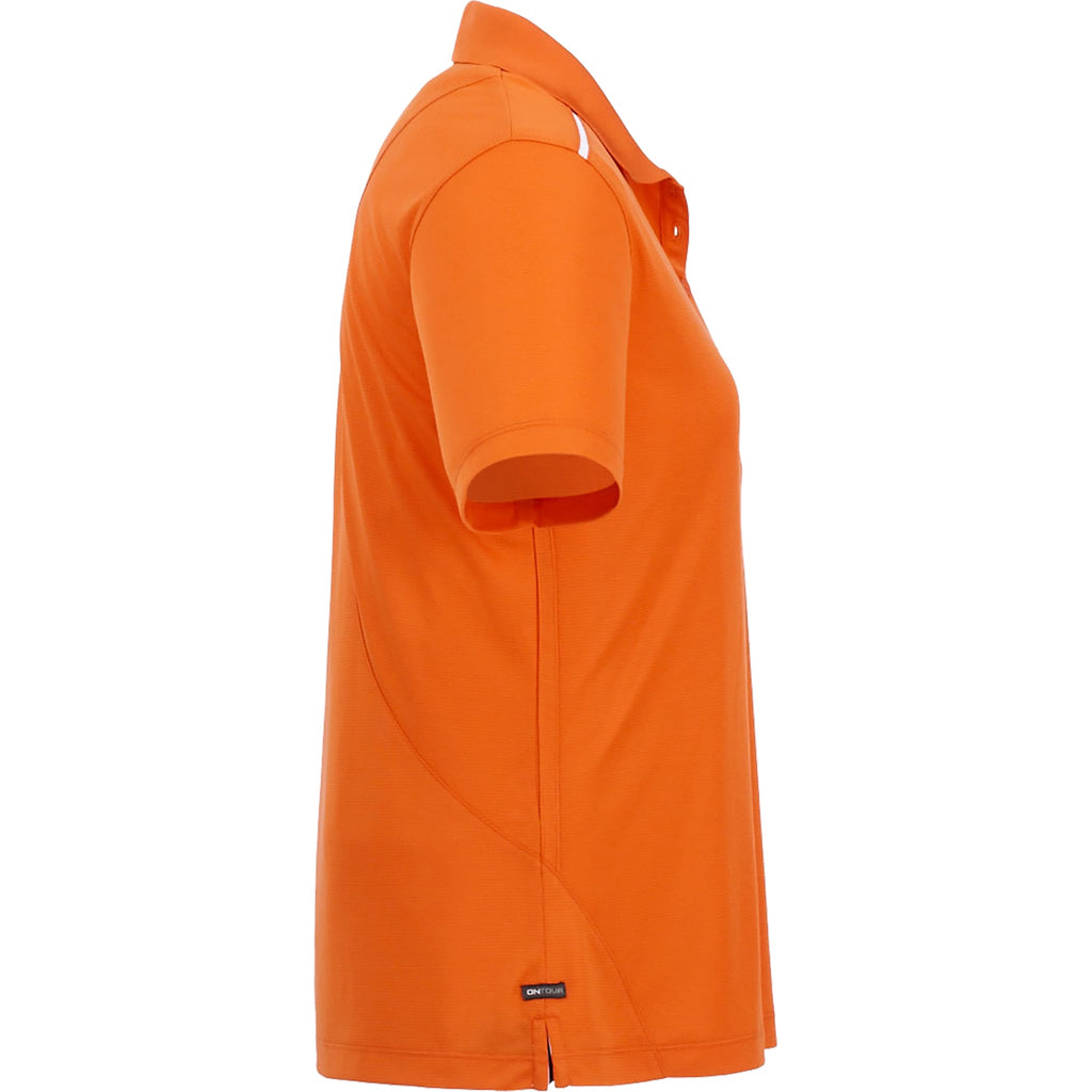 Albula Polo with Contrast Collar for Women Transfer - Saffron/White - Right Side