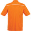 Albula Short Sleeve Polo with Contrast Collar for Men Debossing - Saffron/White - Back Flat