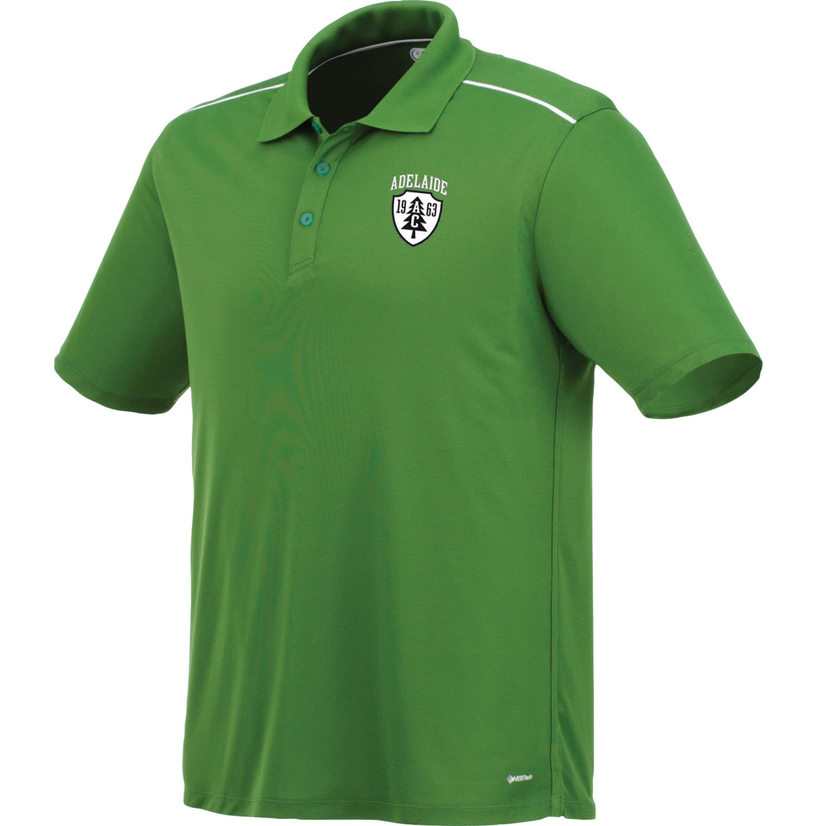 Albula Short Sleeve Polo with Contrast Collar for Men Embroidery - Juniper/White - Photo