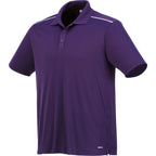Albula Short Sleeve Polo with Contrast Collar for Men Laser Engraving - Dark Plum/White - Flat