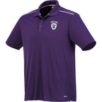 Albula Short Sleeve Polo with Contrast Collar for Men Laser Engraving - Dark Plum/White - Photo