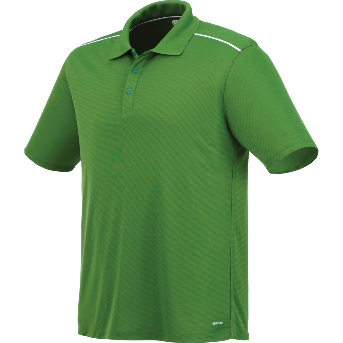 Albula Short Sleeve Polo with Contrast Collar for Men Laser Engraving - Juniper/White - Flat