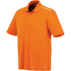 Albula Short Sleeve Polo with Contrast Collar for Men Laser Engraving - Saffron/White - Flat