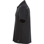 Albula Short Sleeve Polo with Contrast Collar for Men Transfer - Black/Steel Grey - Left Side