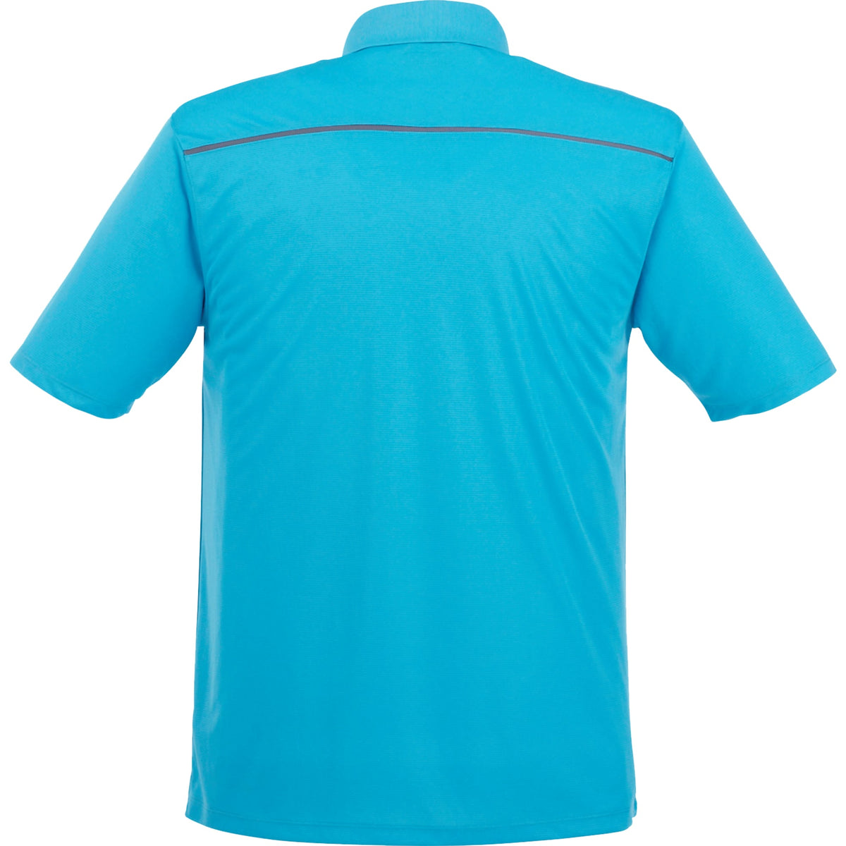 Albula Short Sleeve Polo with Contrast Collar for Men Transfer - Chill/Steel Grey - Back Flat