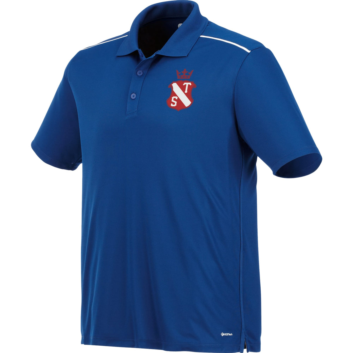 Albula Short Sleeve Polo with Contrast Collar for Men Transfer - Metro Blue/White - Flat