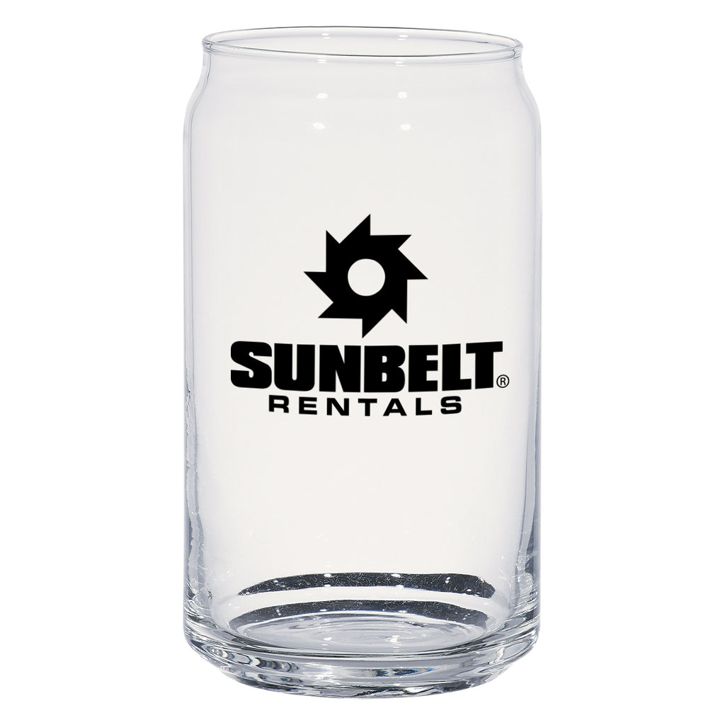 Ale Glass Can, 16 oz - Clear - Silk Screen