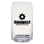 Ale Glass Can, 16 oz - Clear - Silk Screen