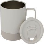 Alexander Vacuum Tumbler with Handle and Slider Lid, 14 oz - Cream - Detail 2
