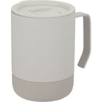 Alexander Vacuum Tumbler with Handle and Slider Lid, 14 oz - Cream - Right Angle