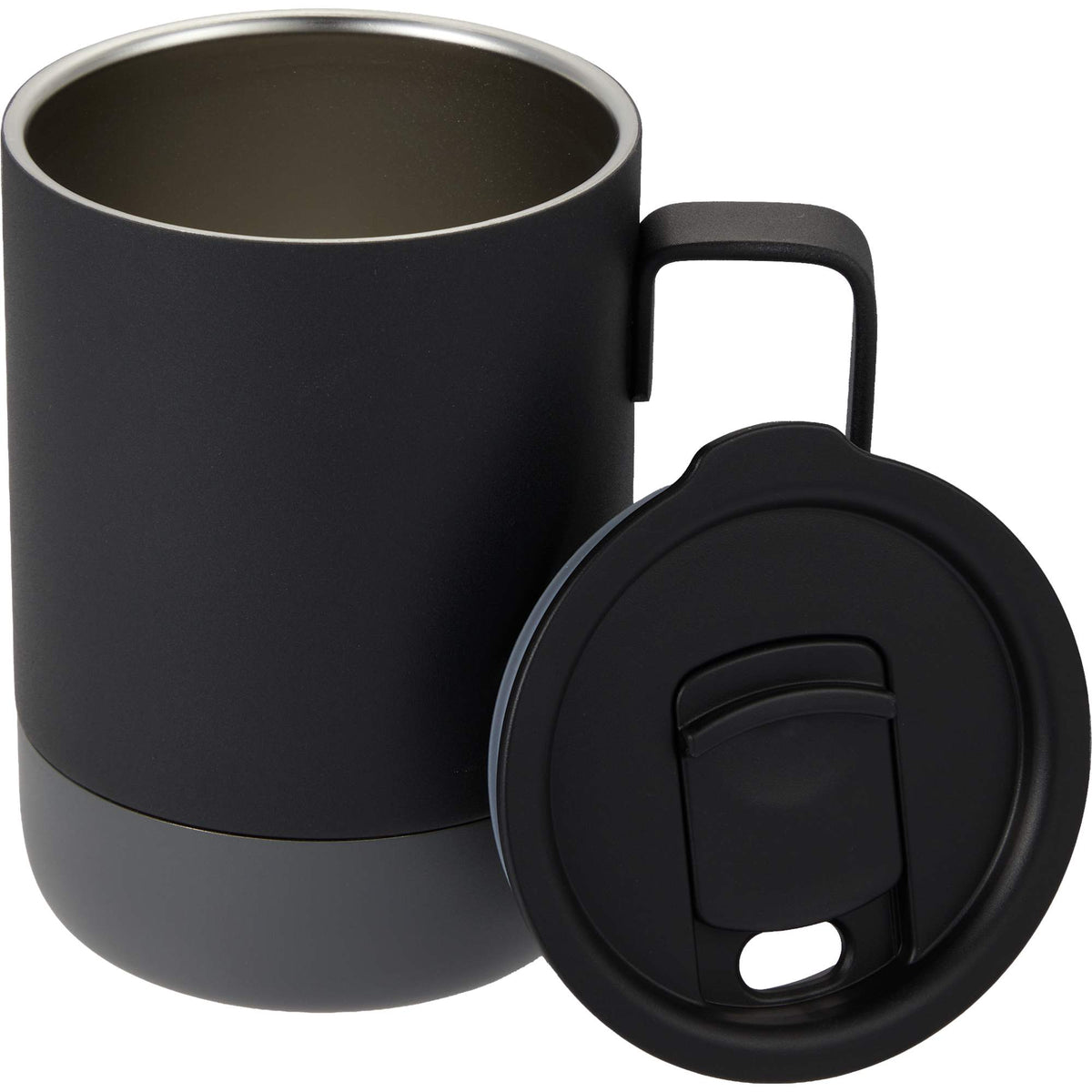 Alexander Vacuum Tumbler with Handle and Slider Lid, 14 oz Laser Engraving - Black - Detail 2