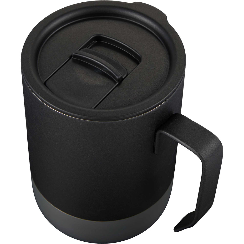 Alexander Vacuum Tumbler with Handle and Slider Lid, 14 oz Laser Engraving - Black - Detail 3