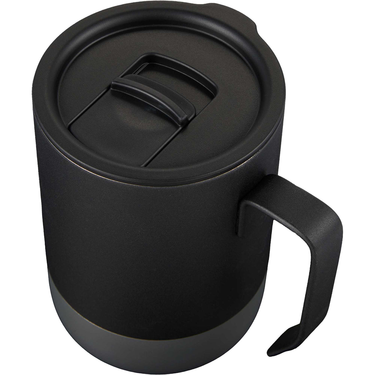Alexander Vacuum Tumbler with Handle and Slider Lid, 14 oz Laser Engraving - Black - Detail 3