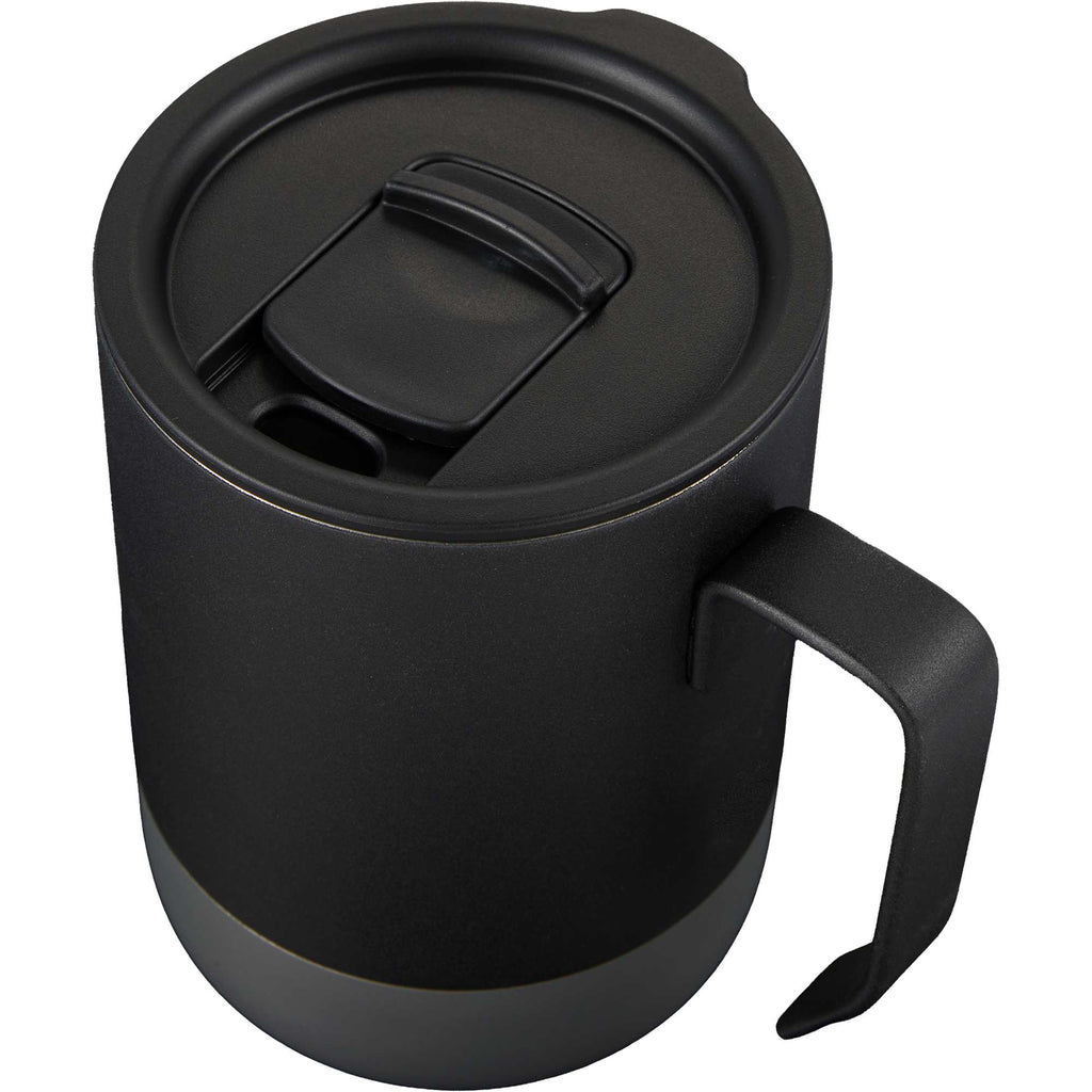 Alexander Vacuum Tumbler with Handle and Slider Lid, 14 oz Laser Engraving - Black - Detail 4