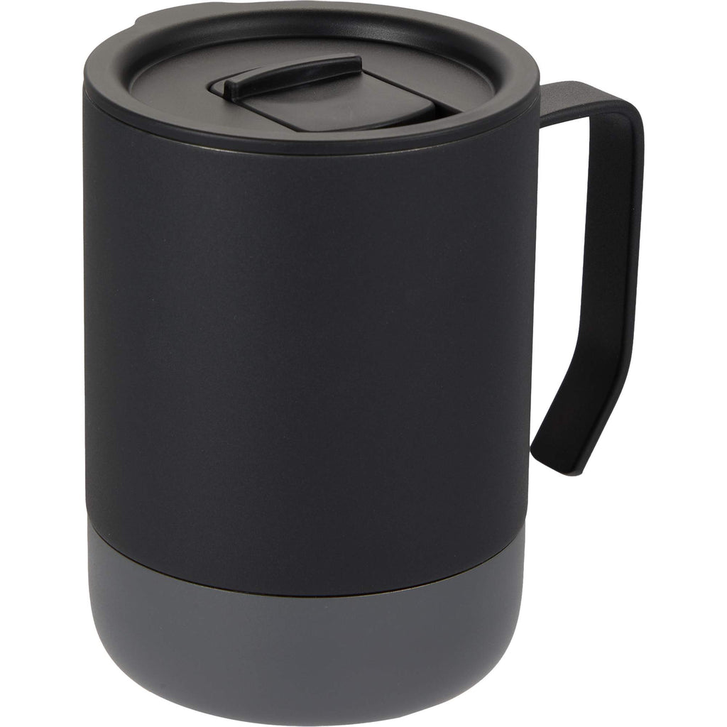 Alexander Vacuum Tumbler with Handle and Slider Lid, 14 oz Laser Engraving - Black - Right Angle