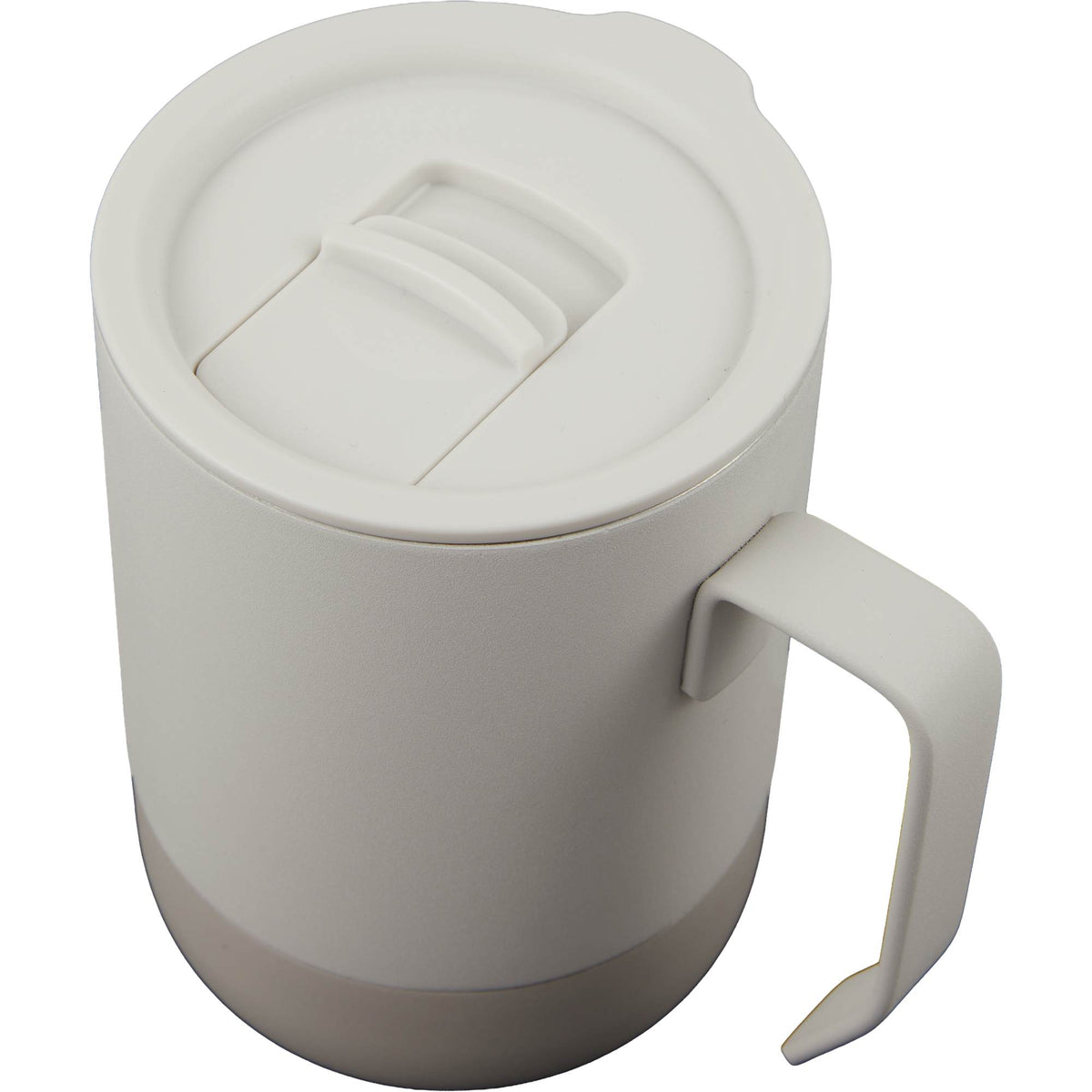 Alexander Vacuum Tumbler with Handle and Slider Lid, 14 oz Laser Engraving - Cream - Detail 3