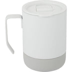 Alexander Vacuum Tumbler with Handle and Slider Lid, 14 oz - White - Back