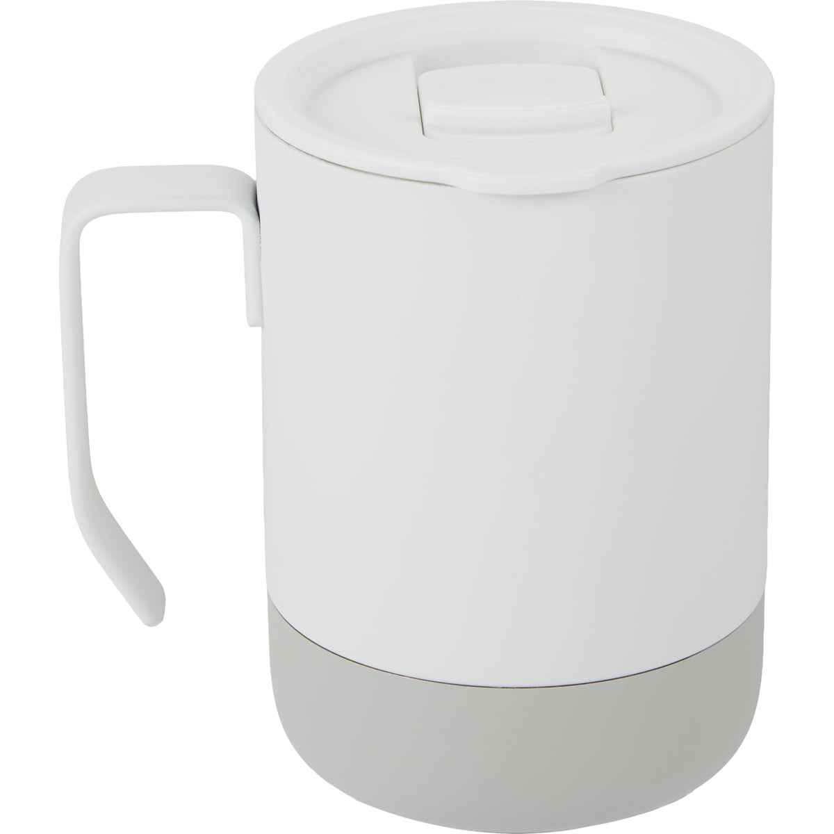 Alexander Vacuum Tumbler with Handle and Slider Lid, 14 oz - White - Back
