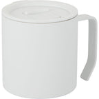 Alexander Vacuum Tumbler with Handle and Slider Lid, 14 oz - White - Right Angle
