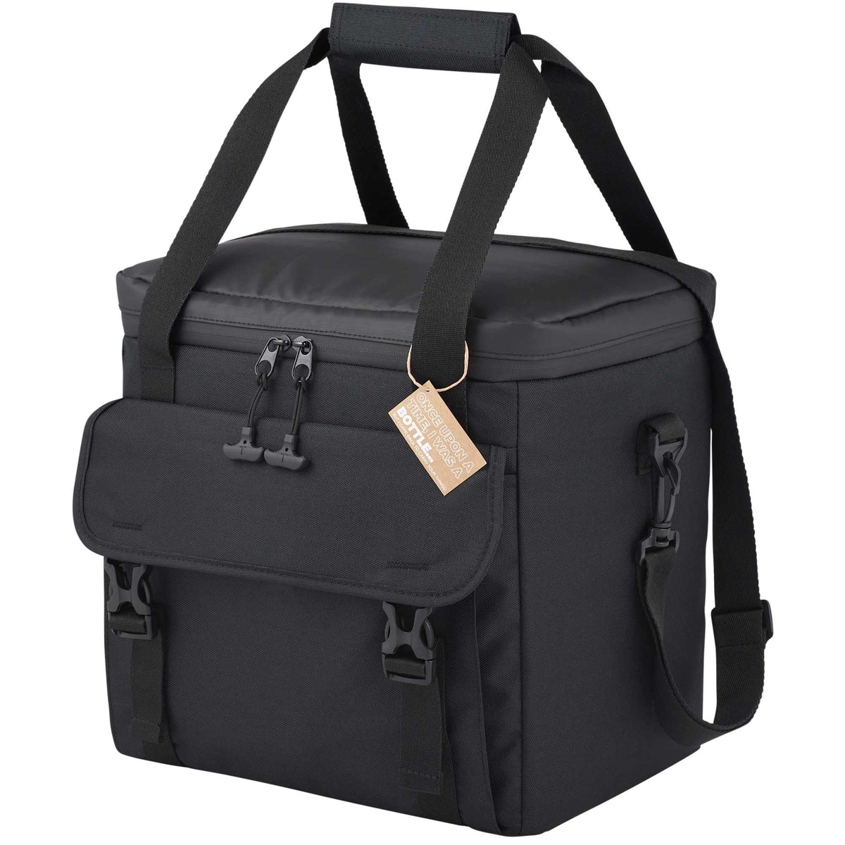 Alfresco Recycled Event Cooler for 24 Cans Embroidery - Black - Left Angle 2