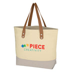 Alison Cotton Tote Bag, 12 oz Embroidery - Gray - Colorbrite