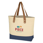 Alison Cotton Tote Bag, 12 oz Embroidery - Navy - Embroidery