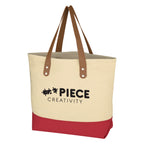 Alison Cotton Tote Bag, 12 oz Embroidery - Red - Silk Screen