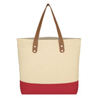 Alison Cotton Tote Bag, 12 oz Embroidery - Red - Straight