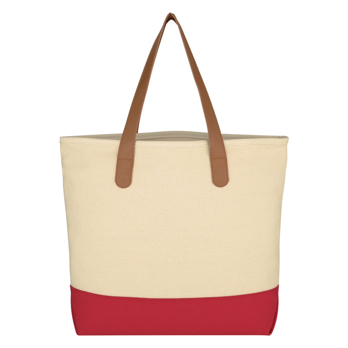 Alison Cotton Tote Bag, 12 oz - Red - Back