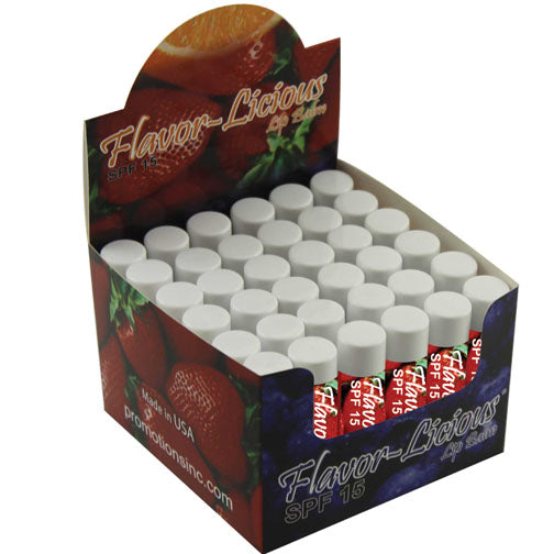 All Natural Lip Moisturizer in Colors, USA Made - White - 36-pack-box