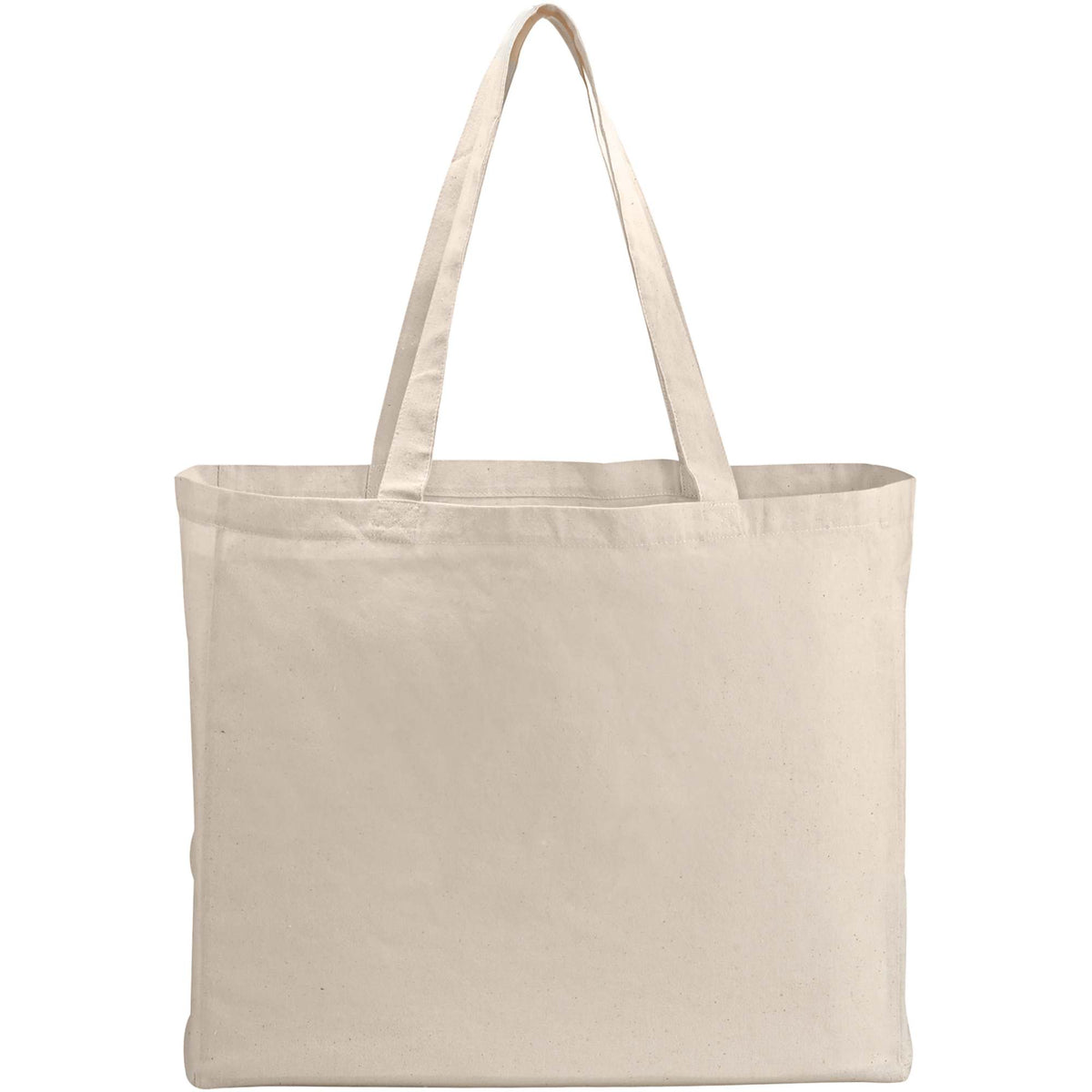 All-Purpose Cotton Canvas Tote, 6 oz - Natural - Back