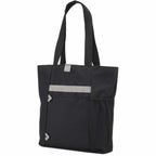 All-Purpose Tote with Bottle Pocket in Recycled PET Embroidery - Black - Left Angle 2
