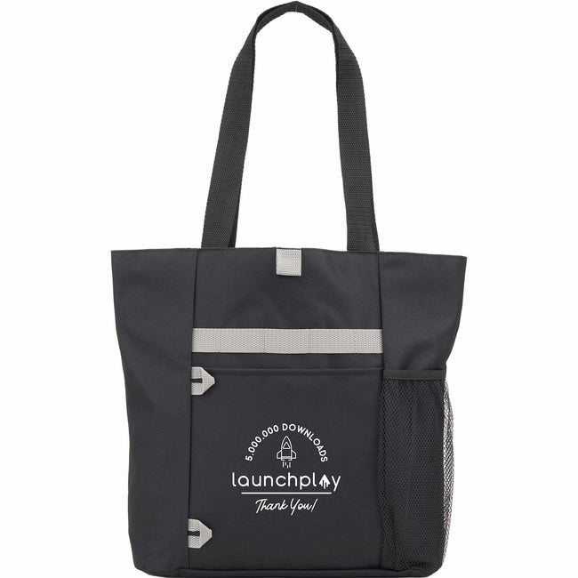 All-Purpose Tote with Bottle Pocket in Recycled PET Full Color