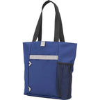 All-Purpose Tote with Bottle Pocket in Recycled PET Full Color - Navy - Left Angle 2